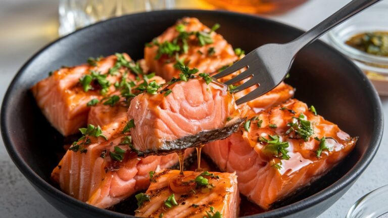 Hot Honey Salmon Bites, Sweet and Spicy Delight