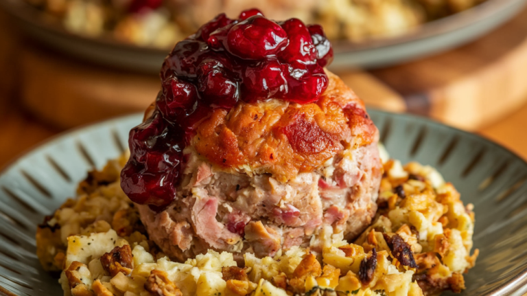 Holiday Cranberry Turkey Stuffing Bites