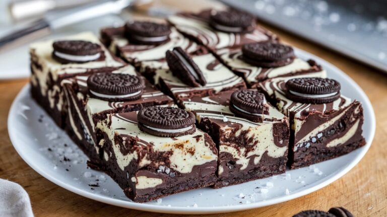 Fudgy Cookies and Cream Brownies Recipe – Easy Oreo Brownies!