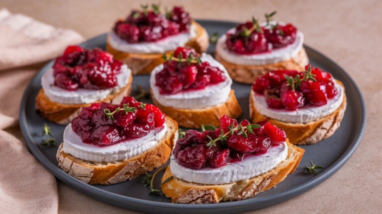 Cranberry and Brie Crostini