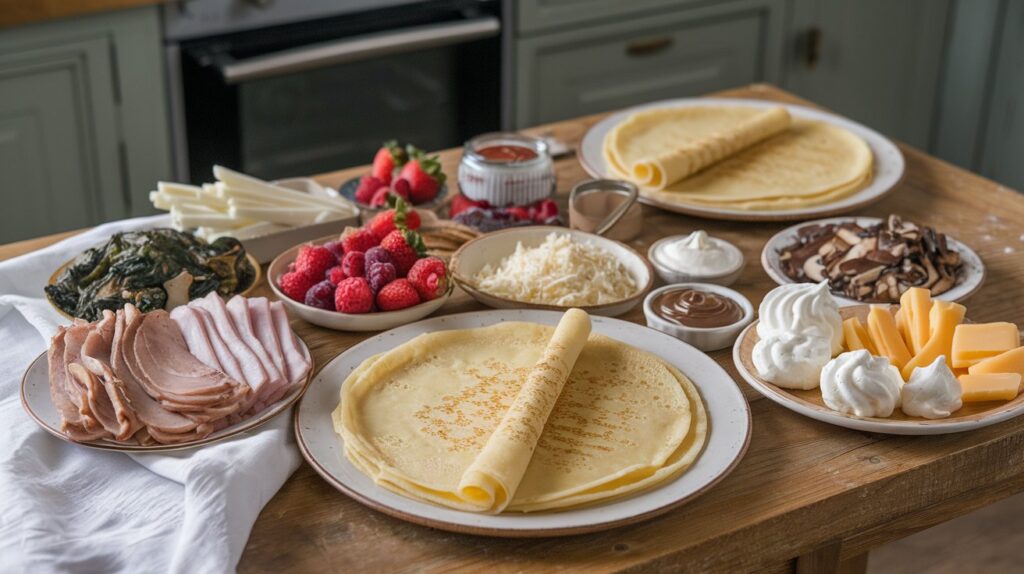 Imagine crêpes stuffed with a creamy chocolate hazelnut spread, ripe banana slices, and a sprinkle of crushed almonds. Each bite of these Juicy Stuffed Crêpes oozes sweetness and crunch, making it perfect for dessert lovers.
