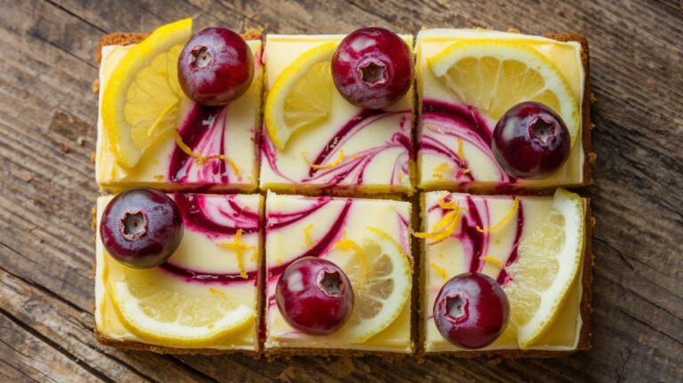 Gooseberry and Lemon Cheesecake Bars