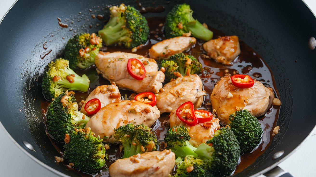 A simple yet tasty dish of easy stir-fried chicken and broccoli, with tender chicken and fresh broccoli, served in a flavorful stir-fry sauce for a quick and satisfying meal