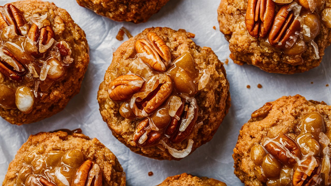 No-Bake Pecan Coconut Praline Cookies - a delicious and easy-to-make sweet treat