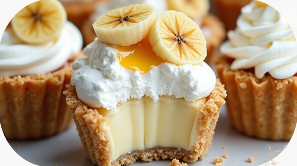 No-Bake Mini Banana Cream Pies, a classic dessert made easy with a creamy filling and fresh bananas