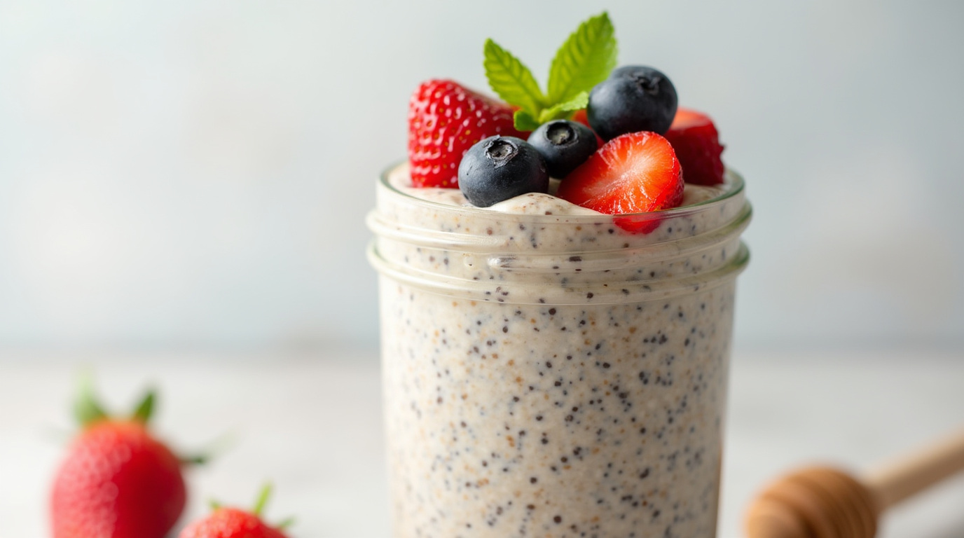 Indulge in a creamy, nutritious Chia Pudding with Almond Milk, packed with fiber, healthy fats, and plant-based protein. The chia seeds soak up the almond milk to create a silky, satisfying texture. Top with fresh berries or a drizzle of honey for an added burst of flavor!