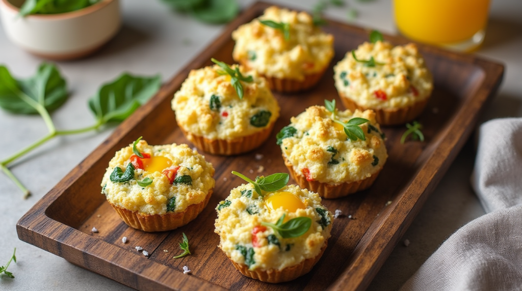 A plate of soft and savory egg white bites, lightly seasoned and baked to perfection, offering a low-calorie, high-protein option for a wholesome meal or snack.