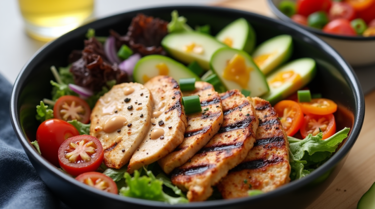 Grilled Chicken Salad Bowl for a Protein-Packed Meal