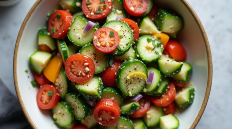 Simple Cucumber Tomato Avocado Salad Recipe in Minutes