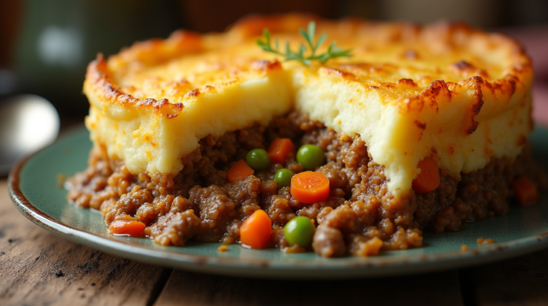 A delicious and hearty Shepherd’s Pie made with tender ground meat, vegetables, and a golden, creamy mashed potato topping. This comforting dish is a perfect family meal, full of flavor and nutrients. The savory filling paired with the smooth, fluffy mashed potatoes will have everyone coming back for seconds!